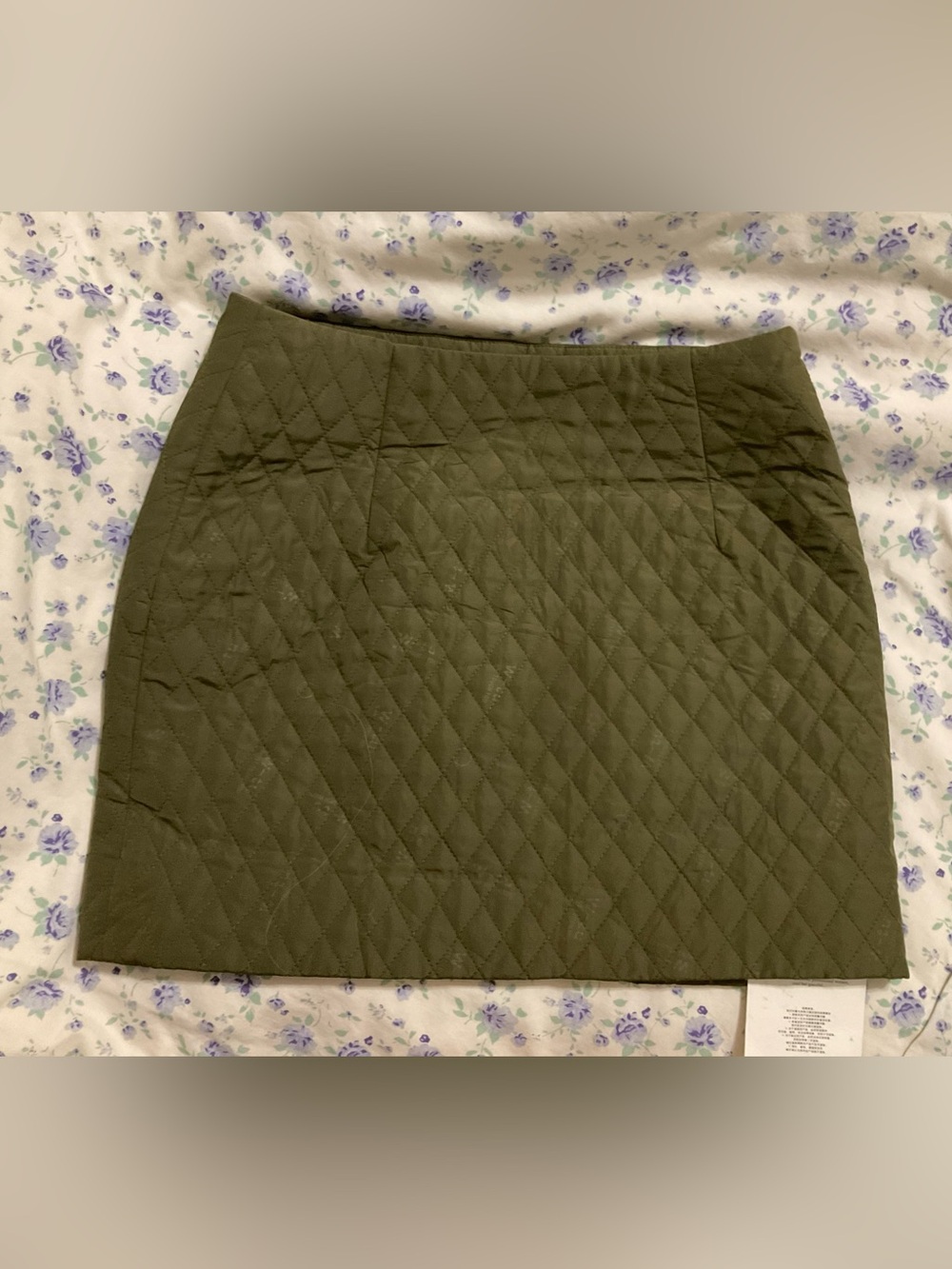 Quilted Olive Green Women's Skirt